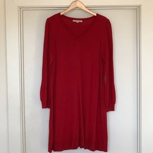 Loft Red Sweater Dress